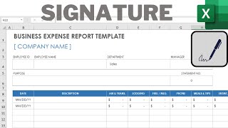 How to Create Signature in Excel