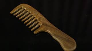 Natural green sandalwood comb