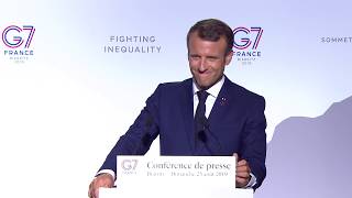 G7 Biarritz : Conférence de presse conjointe consacrée au programme AFAWA