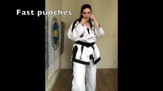 1-2-3-4 punches practice at home | TKD #shorts