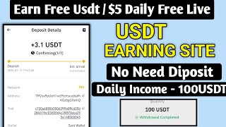 New Usdt Earning Site Usd Mining Site 2024 Best Investment Usdt Earning Website