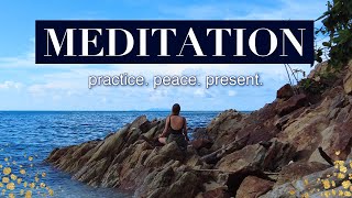 Meditation to be present & calm your mind | 5 minutes | Beautiful beachview