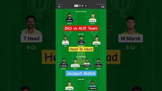 IND vs AUS today dream11 prediction team || india vs australia || #trending #viral #shorts