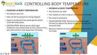 GCSE AQA Biology - B5 homeostasis and response - homeostasis in humans