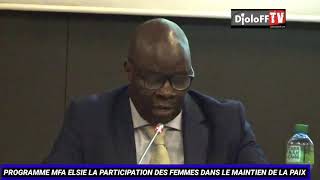 ALLOCUTION DU MR MADY BATHILY DC MINISTÈRE DES FORCES ARMÉES SUR LE F.I DE DAKAR SUR LA PAIX ET SÉ..