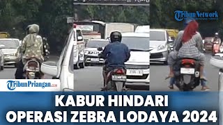 Pengendara Motor Nekat Putar Balik dan Lawan Arah Hindari Operasi Zebra Lodaya 2024 di Purwakarta