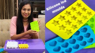 Silicone ice moulds || ice cube moulds silicone (review) @Handycreations