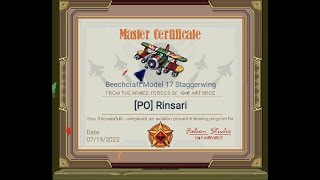 1945 Air Force Beechcraft Model 17 Staggerwing Master Certificate