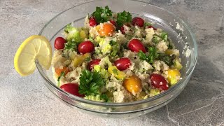 Киноа салат со свежими овощами. Вкусный, полезный отлично подходит для Диеты ✔и Здорового питания ✔