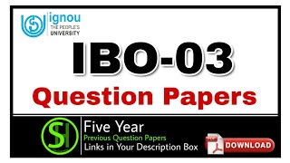 IBO-03 Question Paper June 2018 |Hindi|English| IGNOU| How to Download IGNOU Question Paper|Dowell