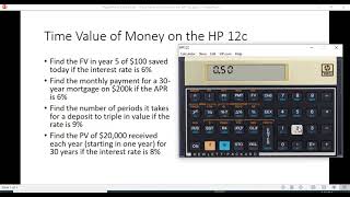 Time value of money on HP 12c