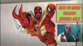 How to draw Hellboy from Marvel comics and films. This video shows you how to add it to street art