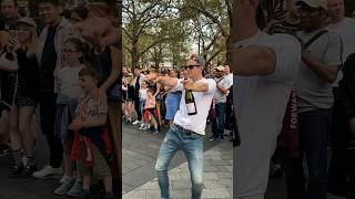 DRUNK AUDIENCE MEMBER JOINS IN STREET PERFORMANCE IN LONDON