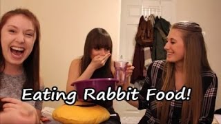 GIRLS EAT RABBIT FOOD | Animal Treat Eating Challenge