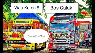 Truk BOS Galak Mbois Pasang Lampu Air Mancur