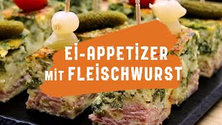 Genuss-Rezept | Ei-Appetizer mit Fleischwurst in Scheiben | Gutfried Genuss-Welt