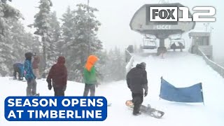 Timberline Lodge welcomes crowds for partial opening week