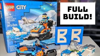 Lego City 60376: Arctic Explorer Snowmobile. Full build and commentary