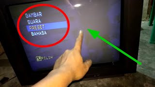 TV sanyo gambar gelap OSD normal, tutorial untuk pemula.!!!