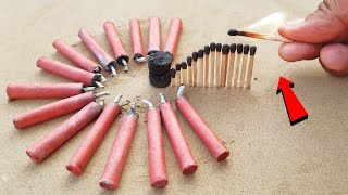 Matchstick Chain Domino Vs Diwali Crackers Amazing Experiment 😱 सोचा नहीं था ऐसा होगा ?