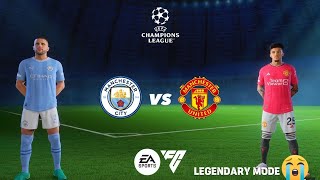 Manchester City vs Manchester united, FC 24 City of Manchester Stadium, Champions League,