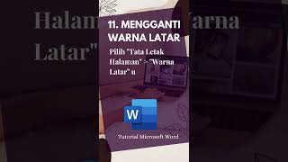 11  Mengganti Warna Latar #microsoft #microsoftword #tutorial #tutorialmicrosoft