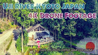 Uji River Kyoto Aerial 4K DJI Mavic Air 2 Drone Footage | Cafe ALMoN