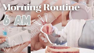 Vlog: Calm & Realistic School Morning Routine | Waking up at 6am ⋆⁺₊❅.