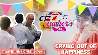 Teachers day vlog❤||DIY preparation of cards and class designing|Funline