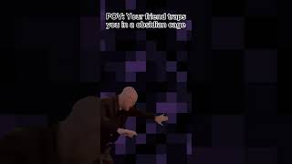 POV: Your friend traps you in a obsidian cage #shorts #minecraft #breakingbad