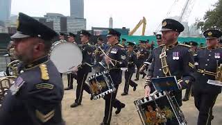 Lord Mayors Show London, RAF Band and Kings Colour Squadron  Victoria Embankment ,9/11/24