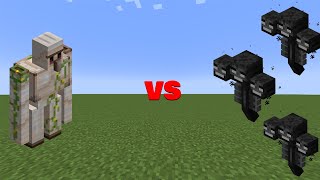 Golem VS Wither | Mob Battle | Minecraft