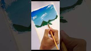 early landscape painting💓 #youtubeshorts #viral #aryanwaghmare #painting#paintingtutorial