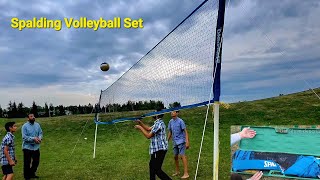 Quick Setup And Review Spalding Volleyball Compelete Net Set, What Inside Green box