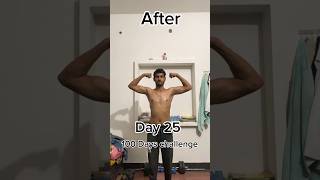 Day 25 workout Before vs after 🤯😰 working on myself #fitness #100dayschallenge #homeworkout #viral