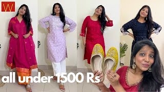 W FESTIVE Kurta sets,  Kurtis, footwear HAUL! UNDER 1500 ONLY😱