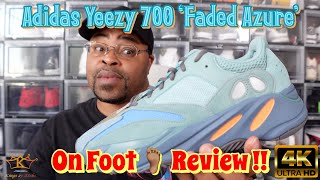 #vlogmas #azure #yeezy #unboxing Adidas Yeezy 700 Faded Azure On Foot Review!! | Kings23Kicks