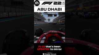 F1 22 gameplay of the brand new updated Abu Dhabi track layout in #f122game