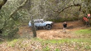 Jose's 80-series Land Cruiser teetering the Jungle Trail; Hollister Hills, CA