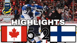 CANADA U20 VS FINLAND U20 |HIGHLIGHTS| WORLD JUNIORS HOCKEY 2024