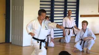 Kagawa-sensei demonstrating gyakuzuki