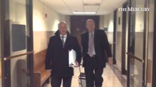 Patrick Reese #PA AG Kathleen Kane's aide leaves #MontcoPa Court after 1st day of contempt #trial wr