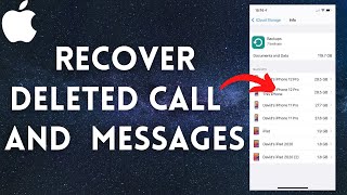 How To Recover Deleted Call Logs And Text Messages on ios 15