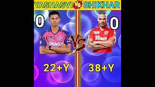 YASHASVI JAISWAL VS SHIKHAR DHAWAN COMPARISON😯😳#shorts#ytshort #comparison#ipl#Jaiswal  Shikhar