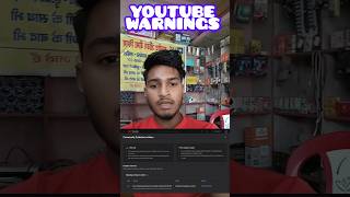 YouTube warning ⚠️ भाई आप लोग सपोर्ट करो// यूट्यूब छोड़ दो भाई #shorts #youtube