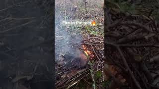 Bushcraft - Fire in the Rain #bushcraft