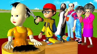 Scary Teacher 3D vs Squid Game Nick Became Hair Stylist Nice or Error 5 Times Challenge