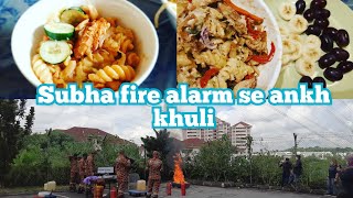 Building main fire drill 🔥 | weight loss healthy diet day 3 | Pakistani mom vlog