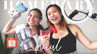 shopee HOME HAUL: Technology, Kitchenware, Room Furniture, Snacks (Philippines) | Jen and Juls