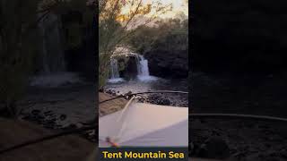 Camping nature view mountain, sea, tent view #shorts